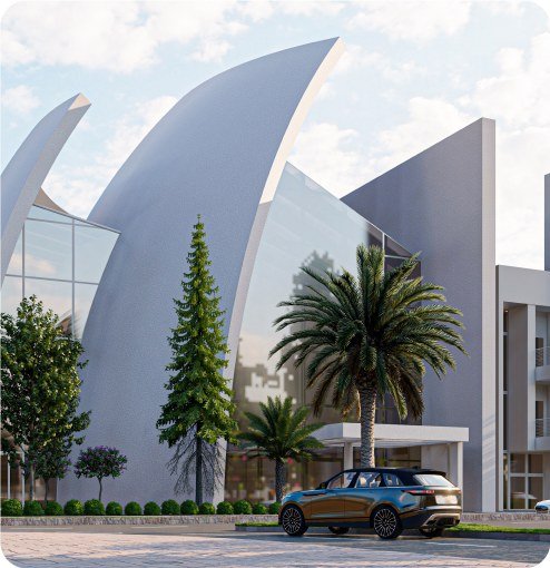Modern landmark building